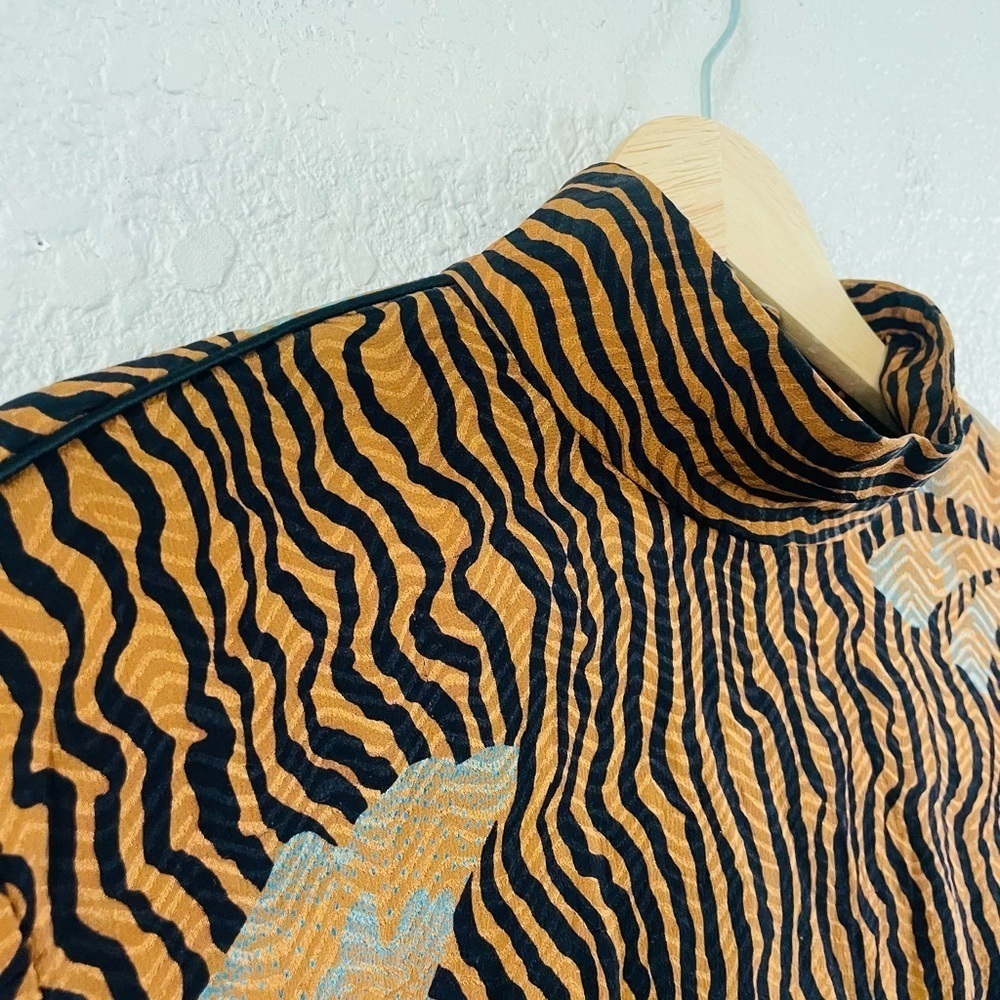 Vintage Julie Francis Silk Mockneck Blouse - Picture 8 of 12